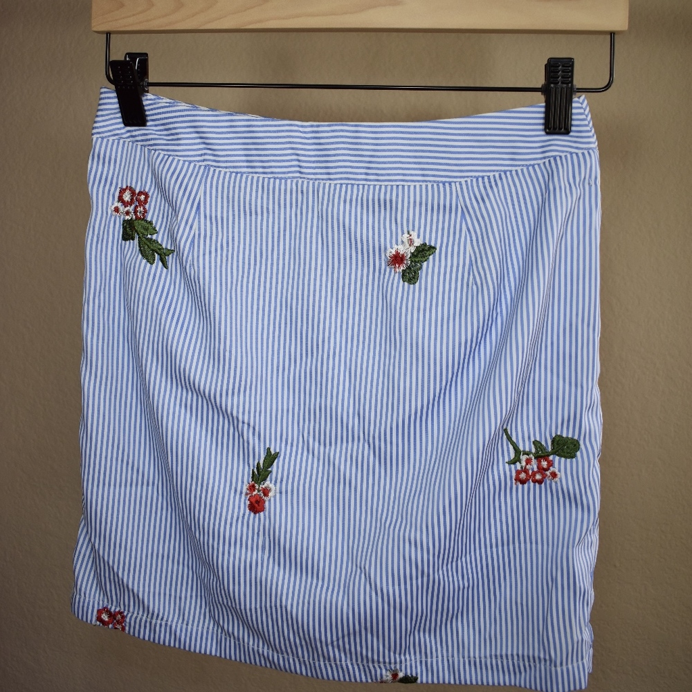 Pin Stripe with flowers skirt